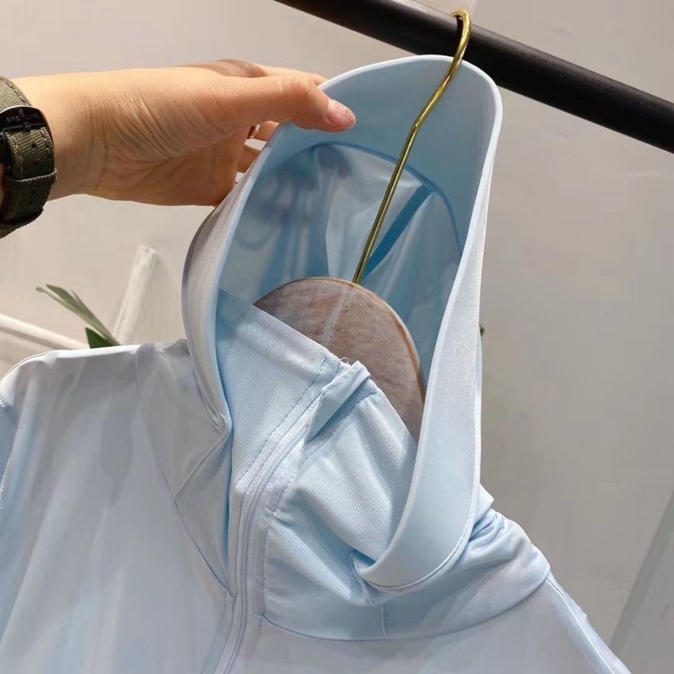 Áo Khoác Chống Nắng Vải Lụa Lạnh Mỏng Có Nón In Hình Thỏ aibitoo Thời Trang Mùa Hè Cho Nữ