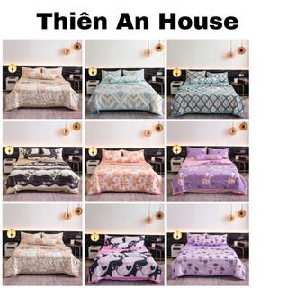 BỘ CHĂN GA KÈM 2 VỎ GỐI COTTON POLY CHĂN CHẦN BÔNG