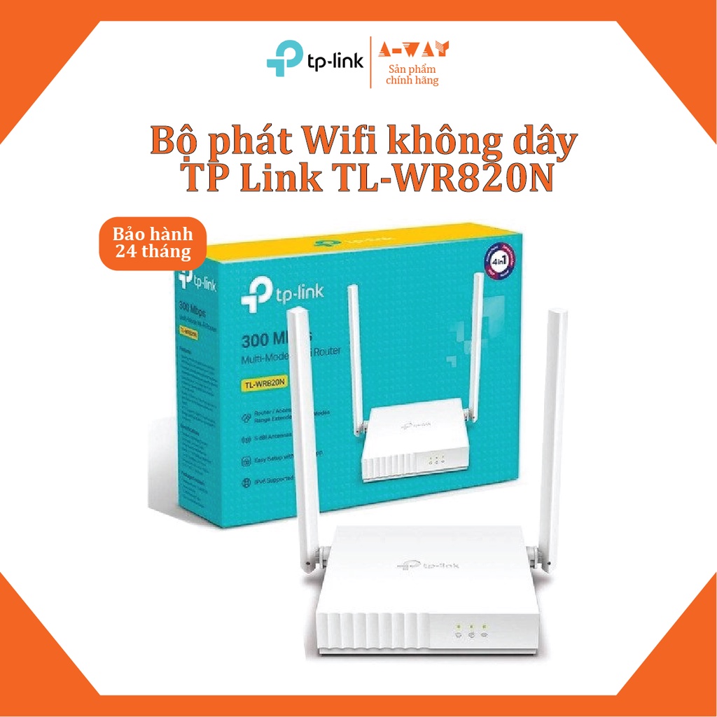 Bộ phát Wifi không dây TP-Link TL-WR820N Router 4 chế độ / tốc độ 300Mbps chính hãng giá rẻ
