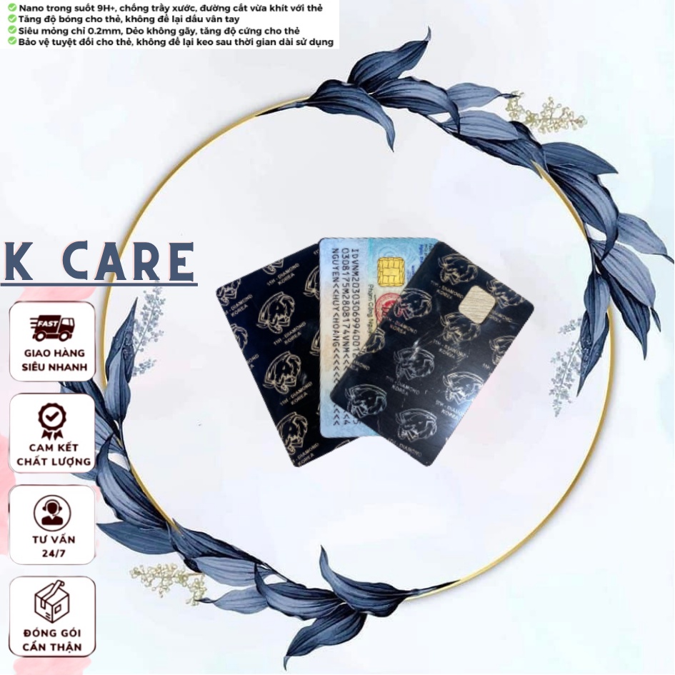 Miếng dán cường lực Nano bảo vệ Căn Cước Công Dân - CCCD vs GPLX khỏi trầy xước, tăng độ cứng cho thẻ, không để lại keo
