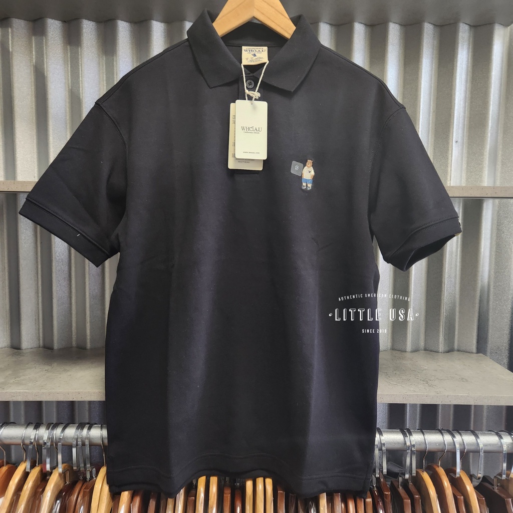 Chính hãng Áo Polo WHOAU Steve Short Sleeve Collar T-shirt WHHAE2411U Unisex Nam Nữ