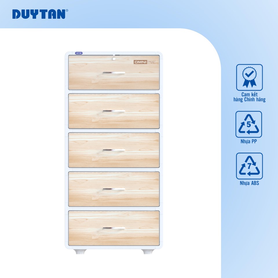 Tủ nhựa Duy Tân xếp quần áo cao cấp Omni 5 tầng