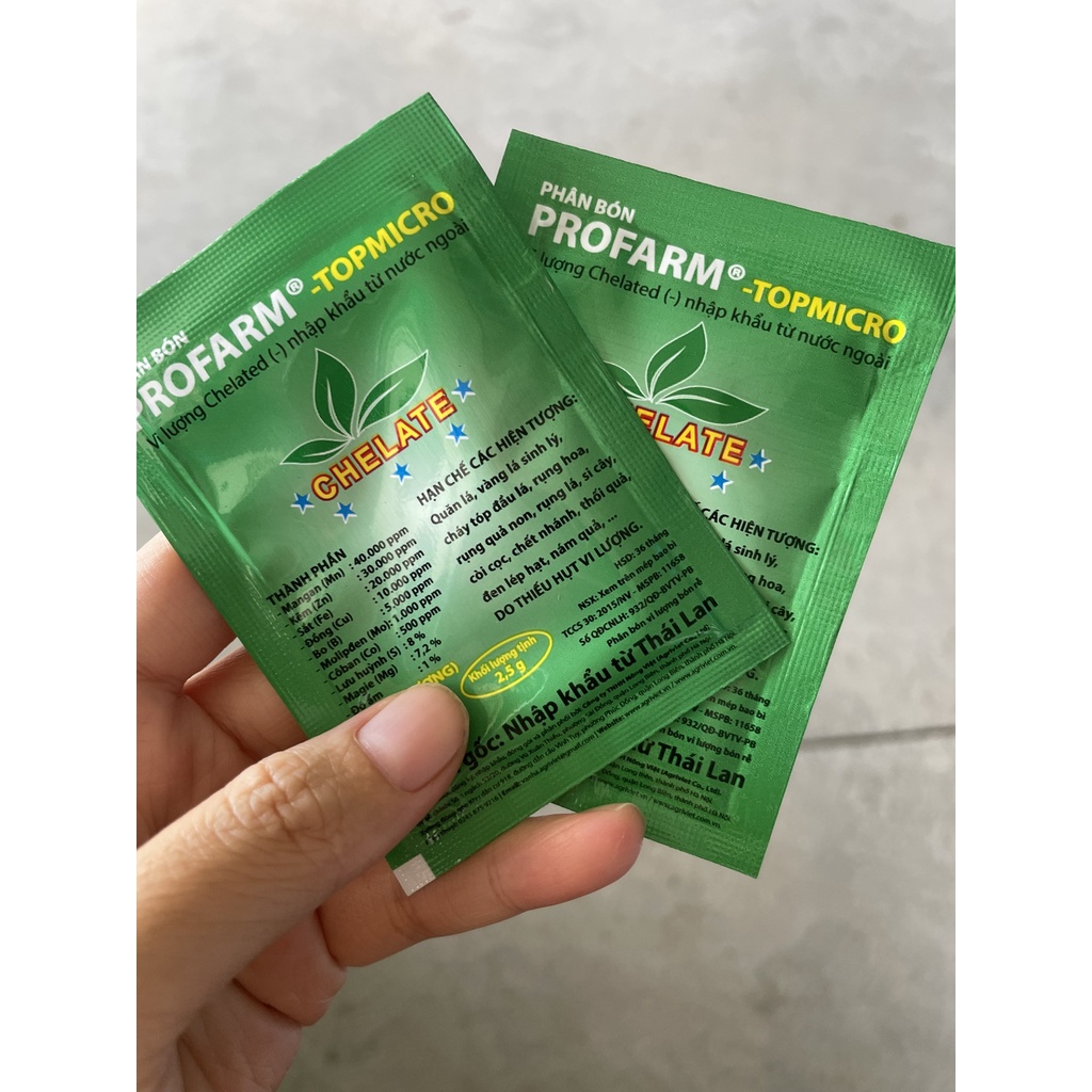 Siêu Vi Lượng Chelate Profarm TopMicro - ngăn vàng lá quăn lá, rụng hoa quả non...