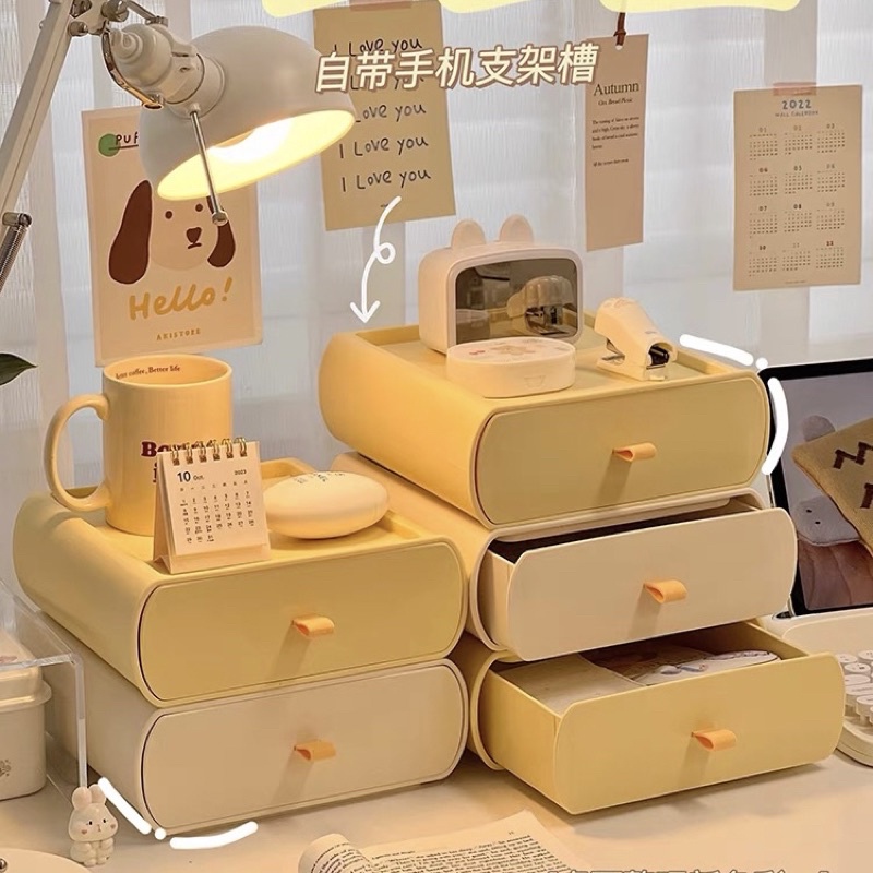 Hộp đựng đồ để bàn ,giá ngăn kéo nhiều tầng, kết hợp mới kệ đựng mỹ phẩm phiên bản Hàn Quốc
