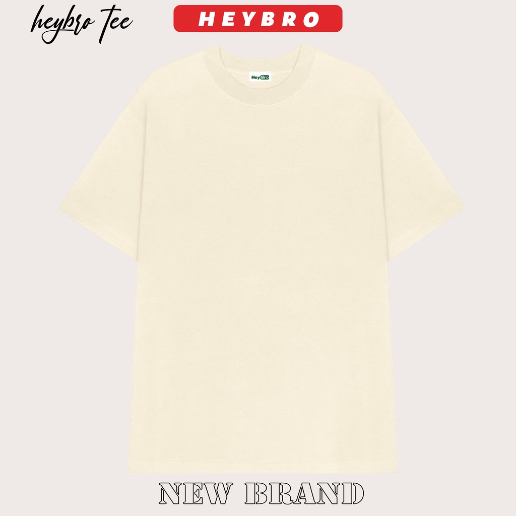 Áo thun nam nữ local brand Heybro, Basic tee phông trơn tay lỡ form rộng oversize