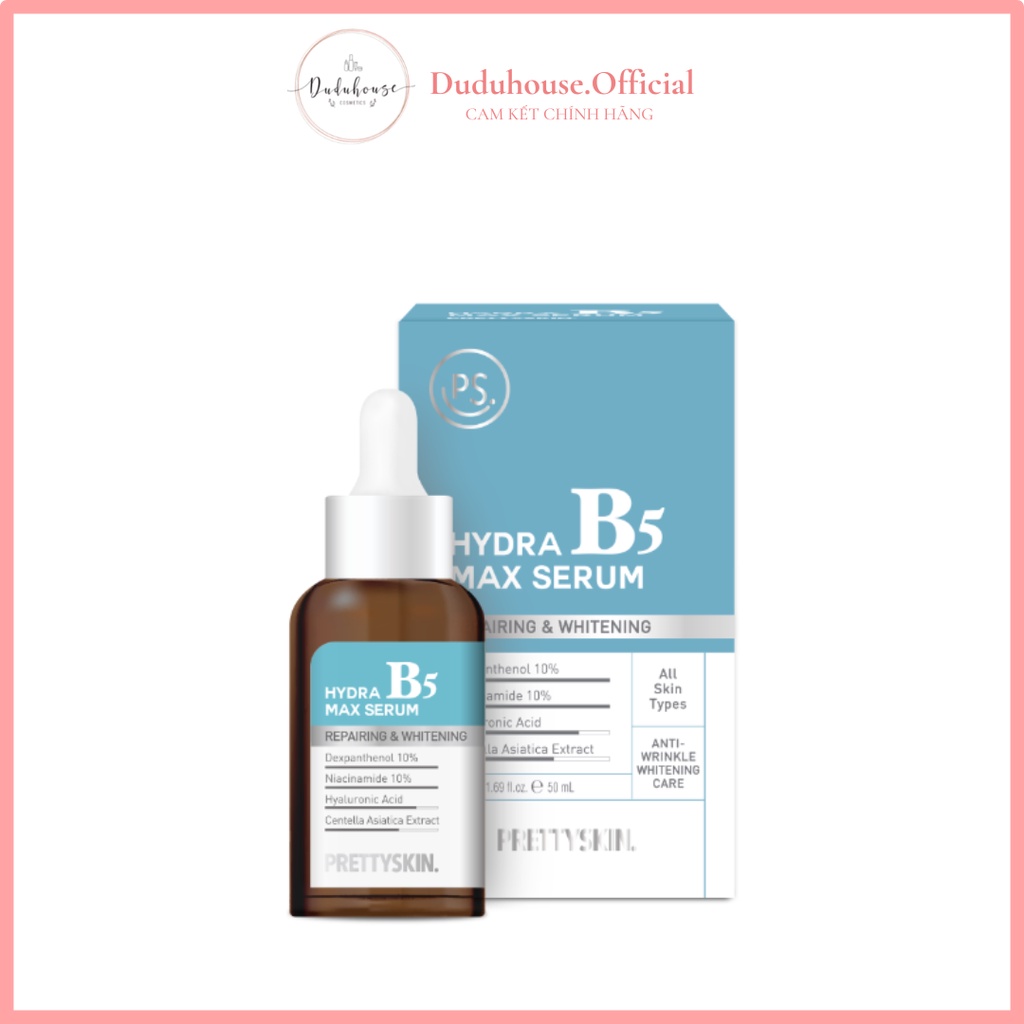 Tinh Chất Làm Dịu Da, cấp nước, giữ ẩm căng bóng da Prettyskin Hydra B5 Max Serum 50ml Hàn Quốc