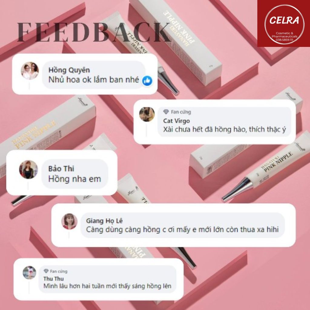 Kem Làm hồng Nhũ Hoa Pink Nipple- Hanayuki Chính Hãng