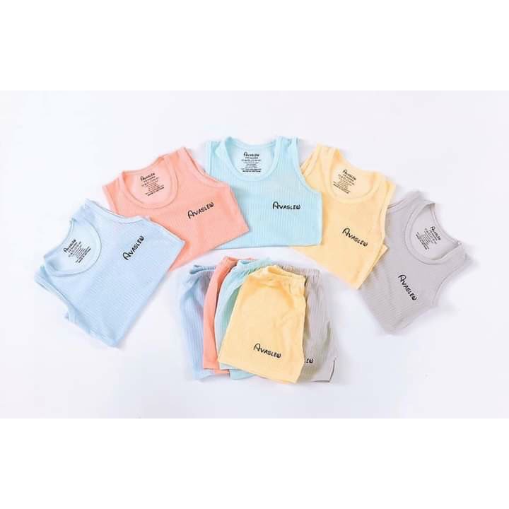Bộ ba lỗ cho bé trai , bộ ba lỗ cho bé gái chất cotton sợi tre từ 4kg đến 14kg