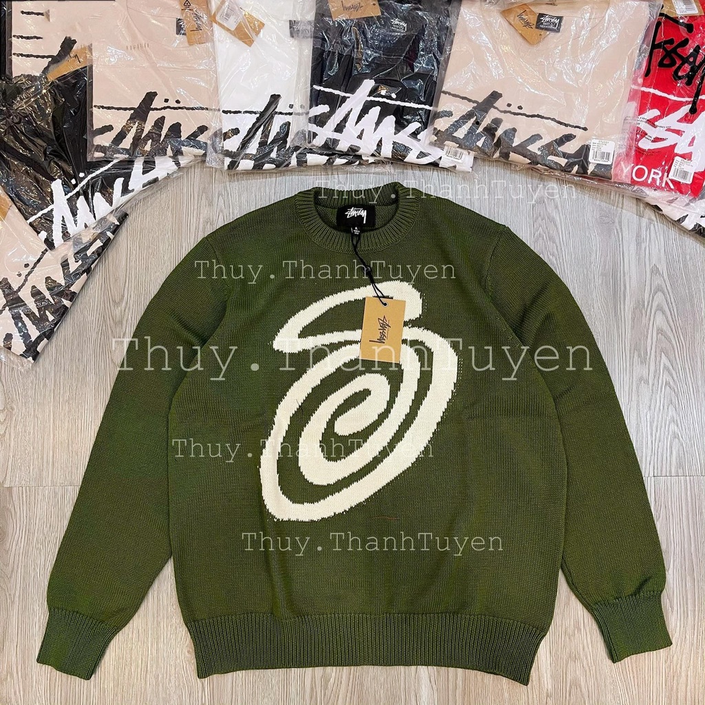 ÁO KNIT STUSSY  KNIT CURLY S