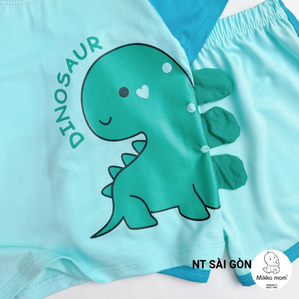 Bộ cộc thun lạnh Mikko Mom hình thú siêu yêu mềm mát cho bé