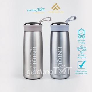 Bình nước giữ nhiệt, bình nước cao cấp nhỏ gọn gia dụng tốt 360ml inox 304, tặng kèm túi