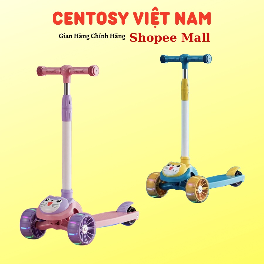 Xe Trượt Scooter Centosy AI450, Có Nhạc, Có Đèn, Bánh Xe Kèm Bọc Cao Su Chống Trơn, Dành Cho Bé Từ 2-8 Tuổi