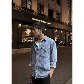 SƠ MI DENIM xanh nhạt - Khoác Jean CHUOT TRANG