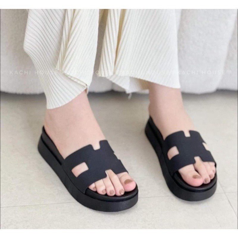 Dép nữ bánh mì hình chữ H đế cao 5cm hàng loại 1 siêu êm mẫu mới năm nay