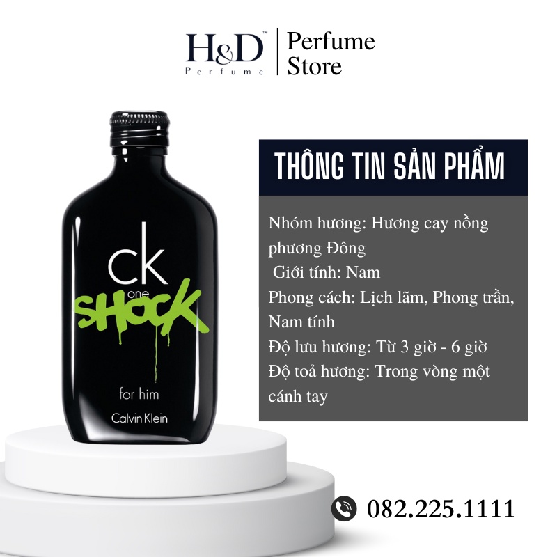 Nước hoa nam Calvin Klein Ck One Shock For Him EDT Nam Tính Lịch Lãm HD Perfume