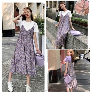 váy bầu yếm hoa