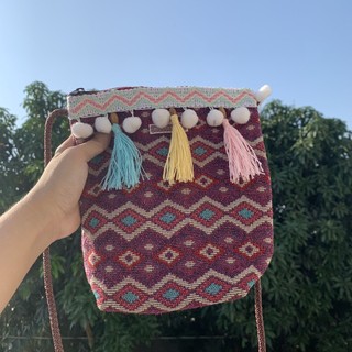 Túi đeo chéo thổ cẩm C/Doodeehandmade