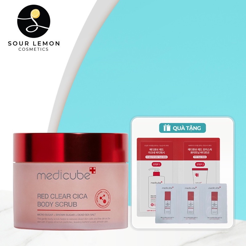 Tẩy da chết mịn da sạch mụn Medicube RED CLEAR CICA BODY SCRUB 200g