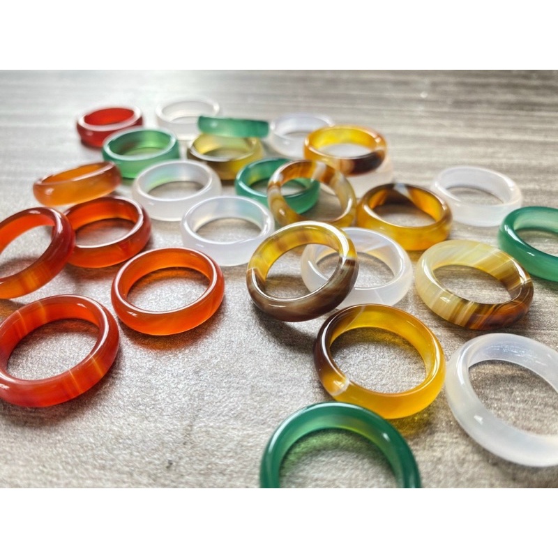 Nhẫn Mã Não Thời trang bản 6mm Đầy đủ size Ni - hình chụp thật 100%
