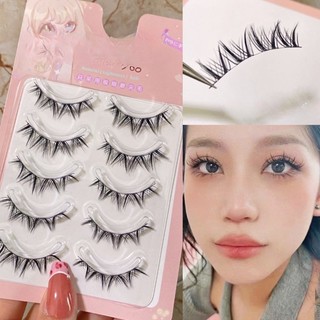 Hộp 5 cặp lông mi giả màu hồng chất lượng