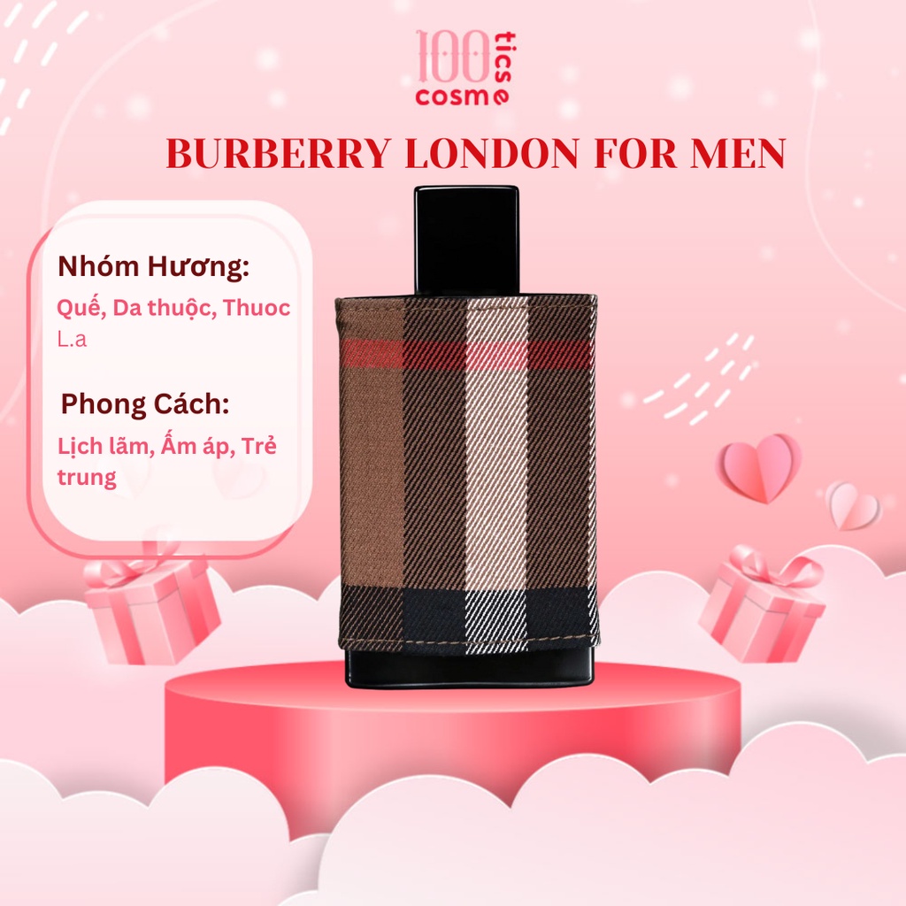 Nước Hoa BURBERRY London For Men DH Perfume. Mùi Hương Chín Chắn, Trưởng Thành Cho Nam EDP 2ml/10ml