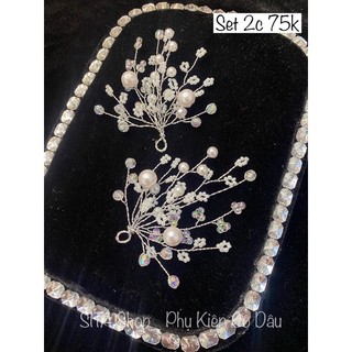 set 2 cài hạt đơn giản cho cô dâu