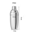 Bình lắc Shaker pha chế cocktail chất liệu inox (550ml)