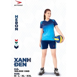 Bộ quần áo bóng chuyền nam - nữ HERON ,thấm hút mồ hôi,co giãn - hàng phân phối chính hãng