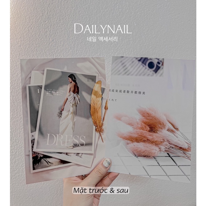 Set bìa chụp hình nail 2 mặt decor