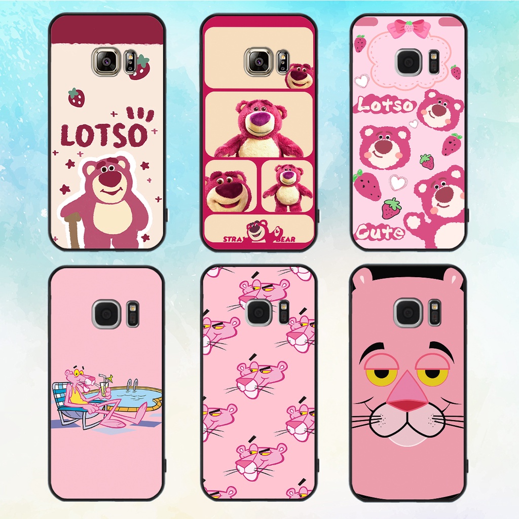 Ốp lưng Samsung Note 5 / S6 / S6 Edge / S7 / S7 Edge in hình gấu dâu losto, pink panther đáng yêu,hot trend.