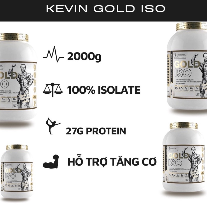 Kevin Levrone Gold Iso 2KG 66 Lần Dùng