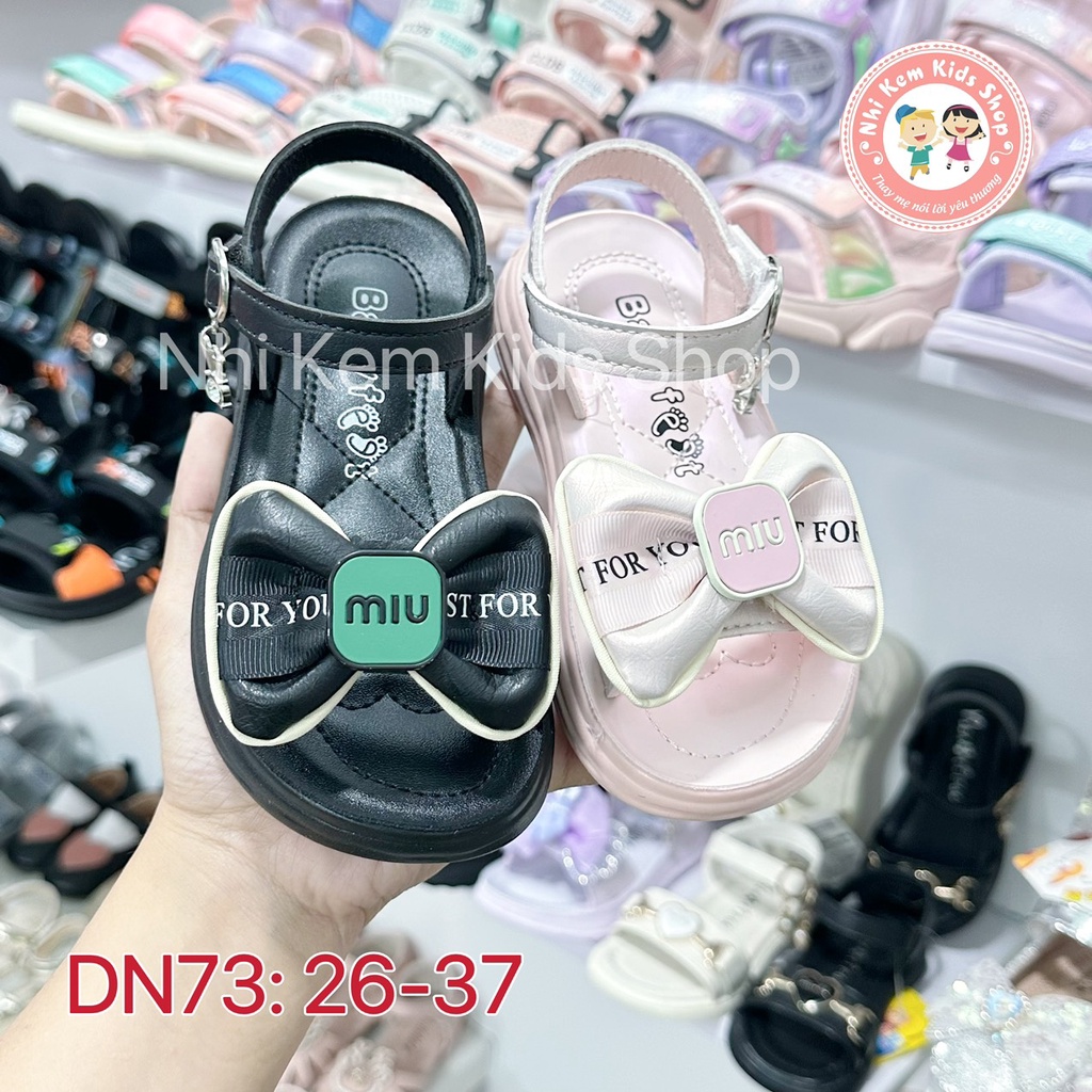 Sandan Miu cho bé gái-xinh lung linh dễ phối đồ hàng quảng châu cao cáp mềm nhẹ đế chống trượt DN73 Nhi kem kids shop