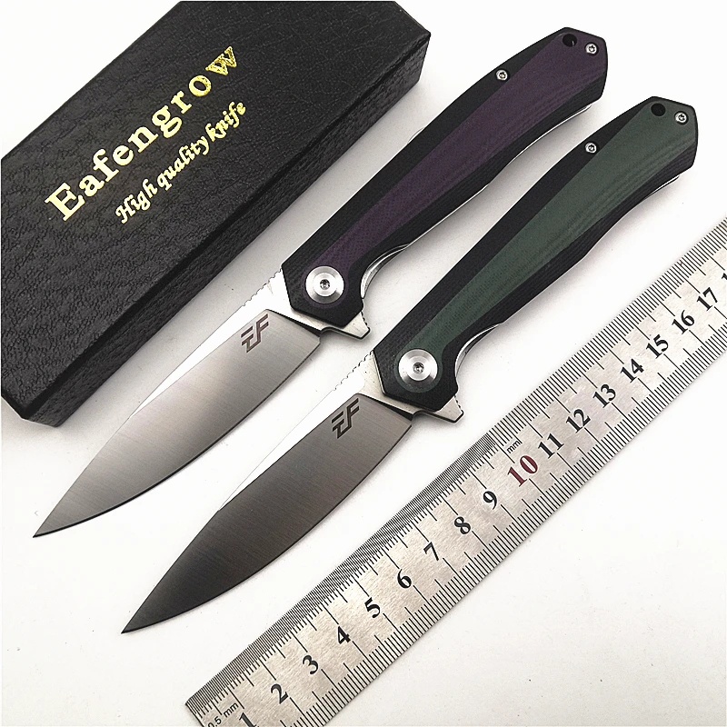 Mới EF964/EF947 D2 Blade EDC G10 Xử lý Flipper Thực tế Folding Fruit EDC