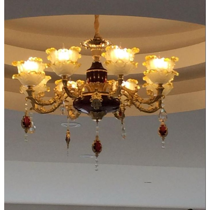 Đèn chùm MONSKY trang trí nội thất IRELIA phong cách Châu Âu hiện đại loại 8 tay - Tặng kèm bóng LED cao cấp