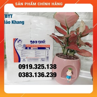 Bông Gòn Cắt Miếng Sẵn Bạch Tuyết (10×10cm) Gói 1KG
