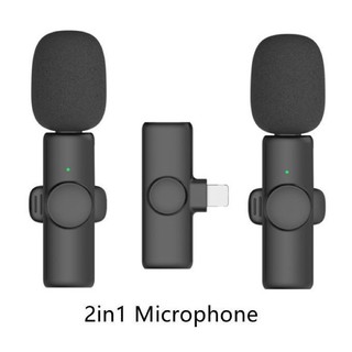 Mic thu âm không dây K9 || Mic thu âm đôi không dây