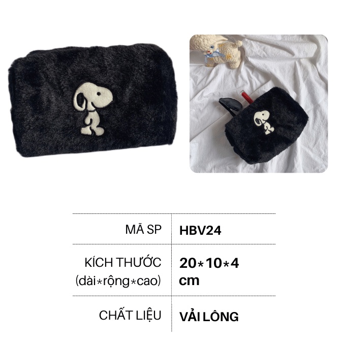 Hộp bút vải họa tiết caro hình gấu to nhiều ngăn - Túi bút lông đựng mỹ phẩm, Bóp viết DUHU HBV25 HBV24