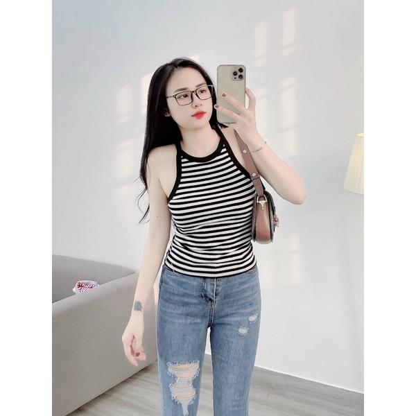 Áo hai dây sọc gân