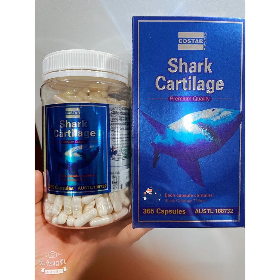 Viên uống hỗ trợ xương khớp Sụn Vi Cá Mập 750mg, Shark Cartilage Costar , hàng Úc