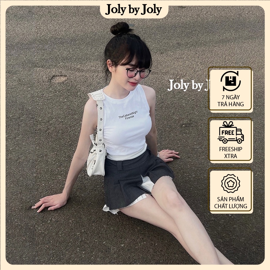 Set Áo CROP FIRENZE JOLYBYJOLY Và Váy Ngắn Trẻ Trung Năng Động Cho Mùa Hè
