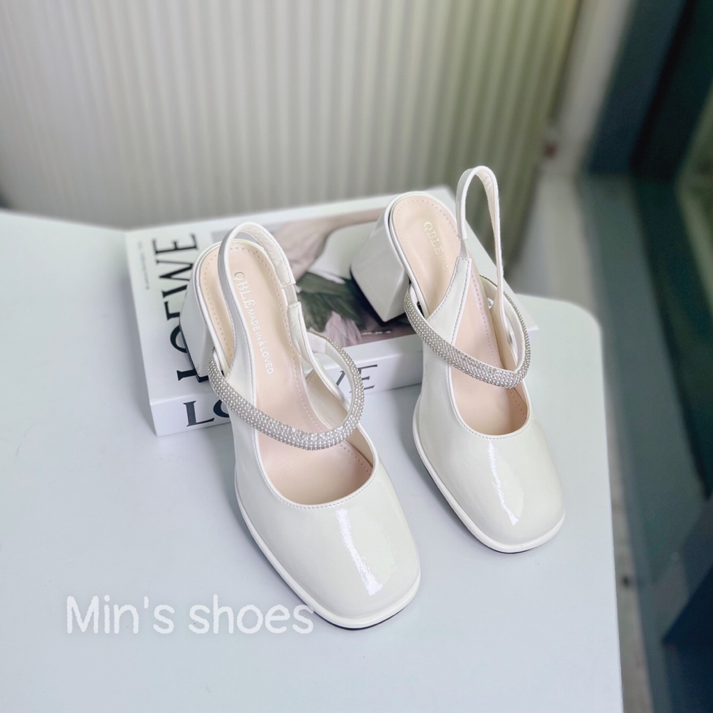 Min's Shoes - Giày Gót Vuông Quai Đá Da Mềm Cao Cấp S478