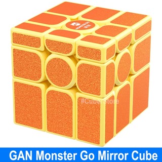 Rubik gan monster go mirror orange cao cấp. rubic gan cube biến thể tráng gương màu cam. cuber store