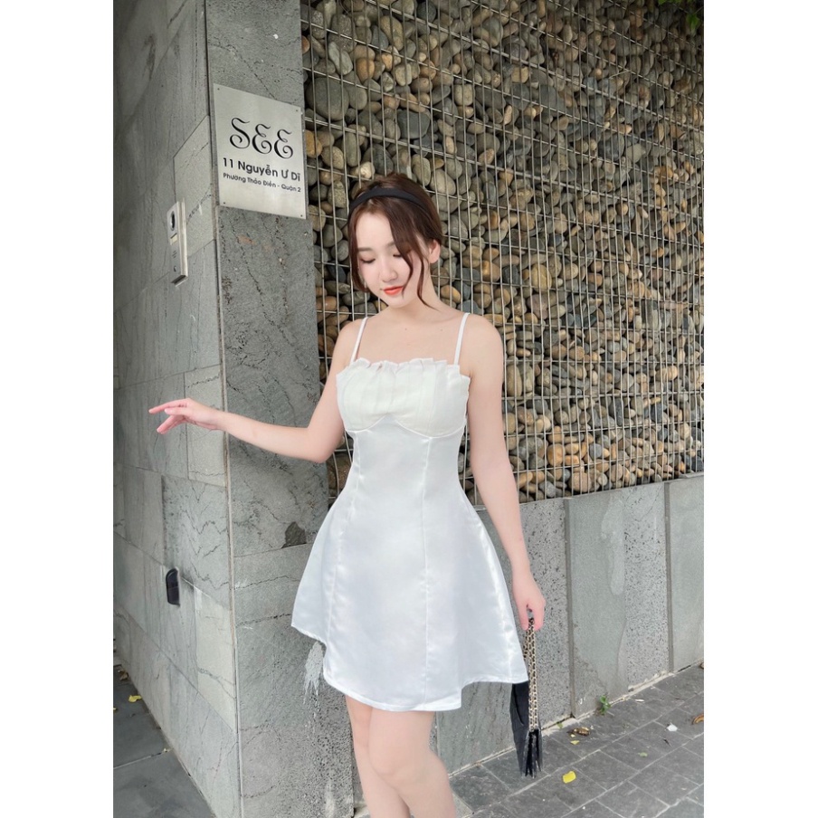 (Fom: <55kg) Đầm 2 Dây Ngực Xếp Ly Đầm Đi Tiệc, Đi Chơi, Thường Ngày, Váy Công Chúa 52 | BigBuy360 - bigbuy360.vn
