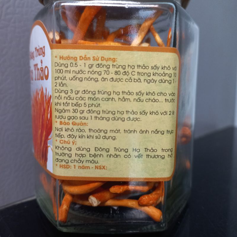 Hộp 10g đông trùng hạ thảo sấy thăng hoa
