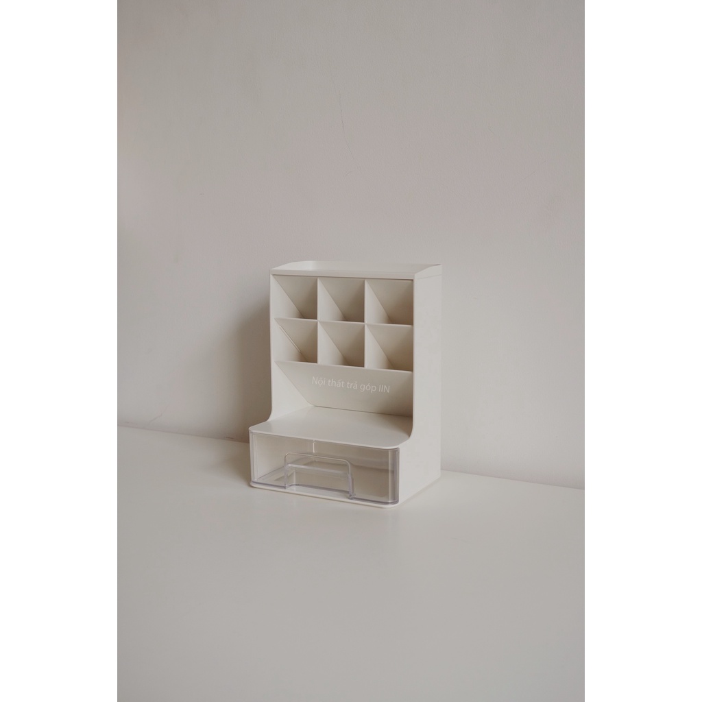 Kệ cắm bút nghiêng để bàn có ngăn kéo