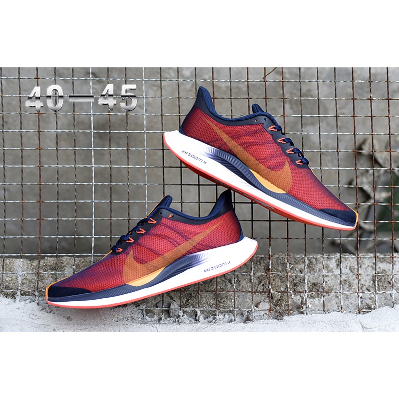 Giày Sneaker Zoomx Pegasus 35 Turbo Blackened Blue/Orange Peel