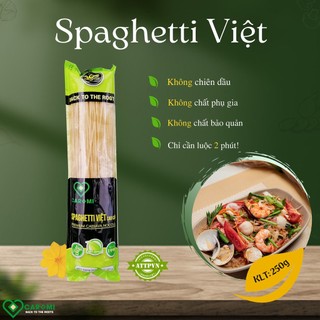 Spaghetti Việt gói 250g - Mỳ Ý của người Việt 0 fat Gluten-free dùng eatclean, ăn kiêng, ăn chay