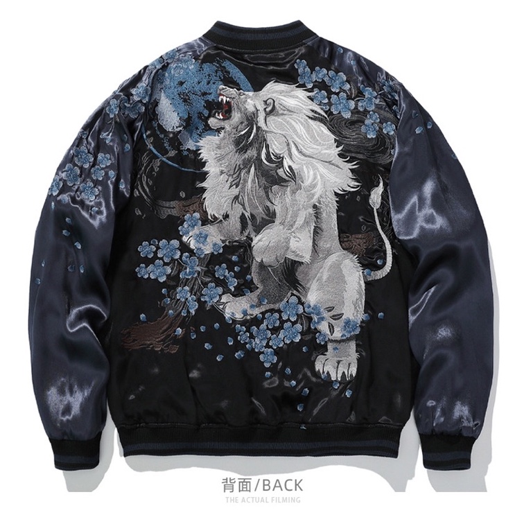 Oder - Áo Khoác BomberJacket 2 mặt Sukajan Thêu Sư Tủ