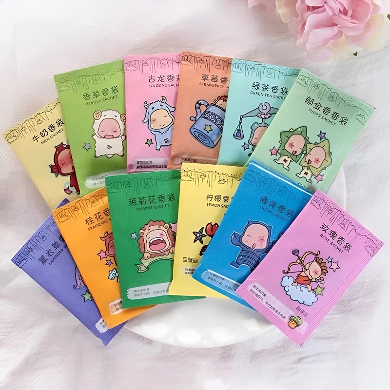Túi thơm mini 12 cung hoàng đạo để tủ quần áo, tủ giày dép, balo - Orecha