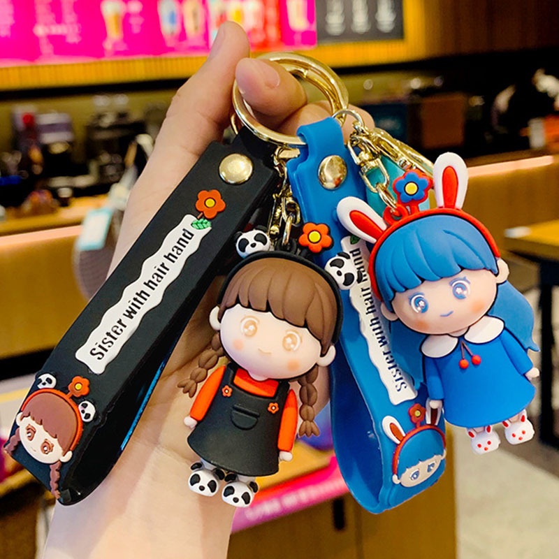 Móc Khóa Nhựa Epoxy Họa Tiết Hoạt Hình Dễ Thương Sáng Tạo